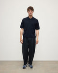 Superfine Merino Relaxed Dark Navy Polo Shirt