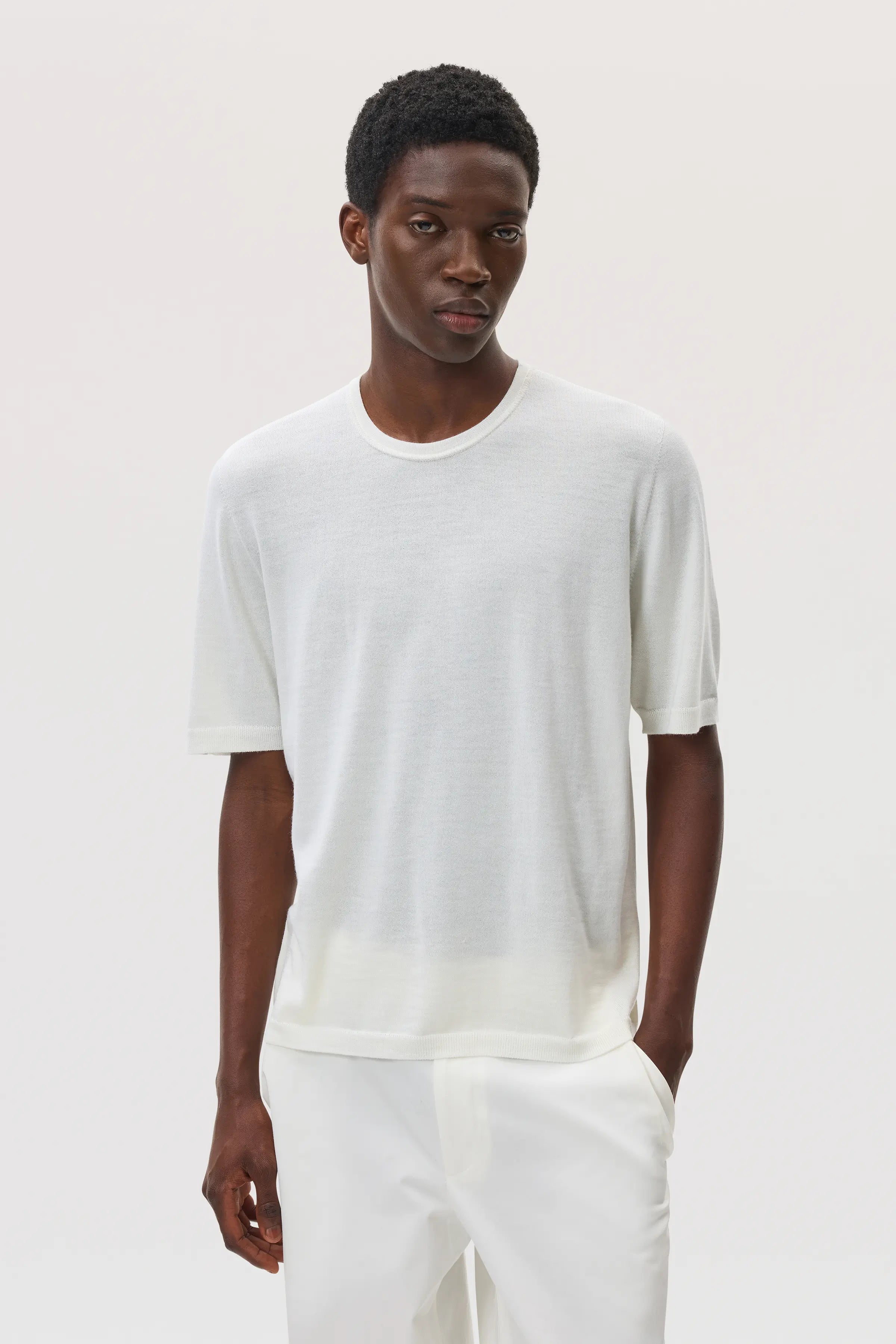 Superfine Merino White T-Shirt