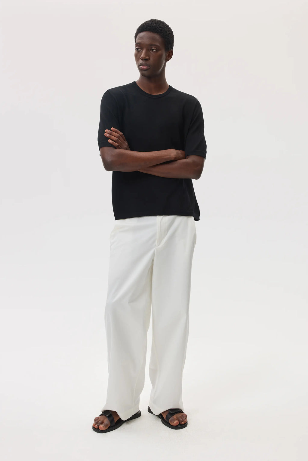 Superfine Merino Black T-Shirt
