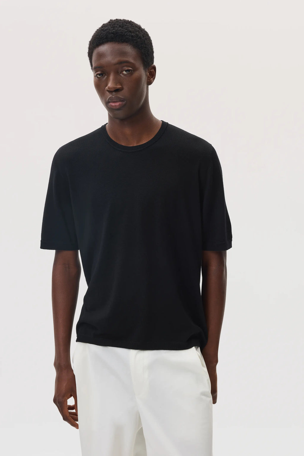 Superfine Merino Black T-Shirt