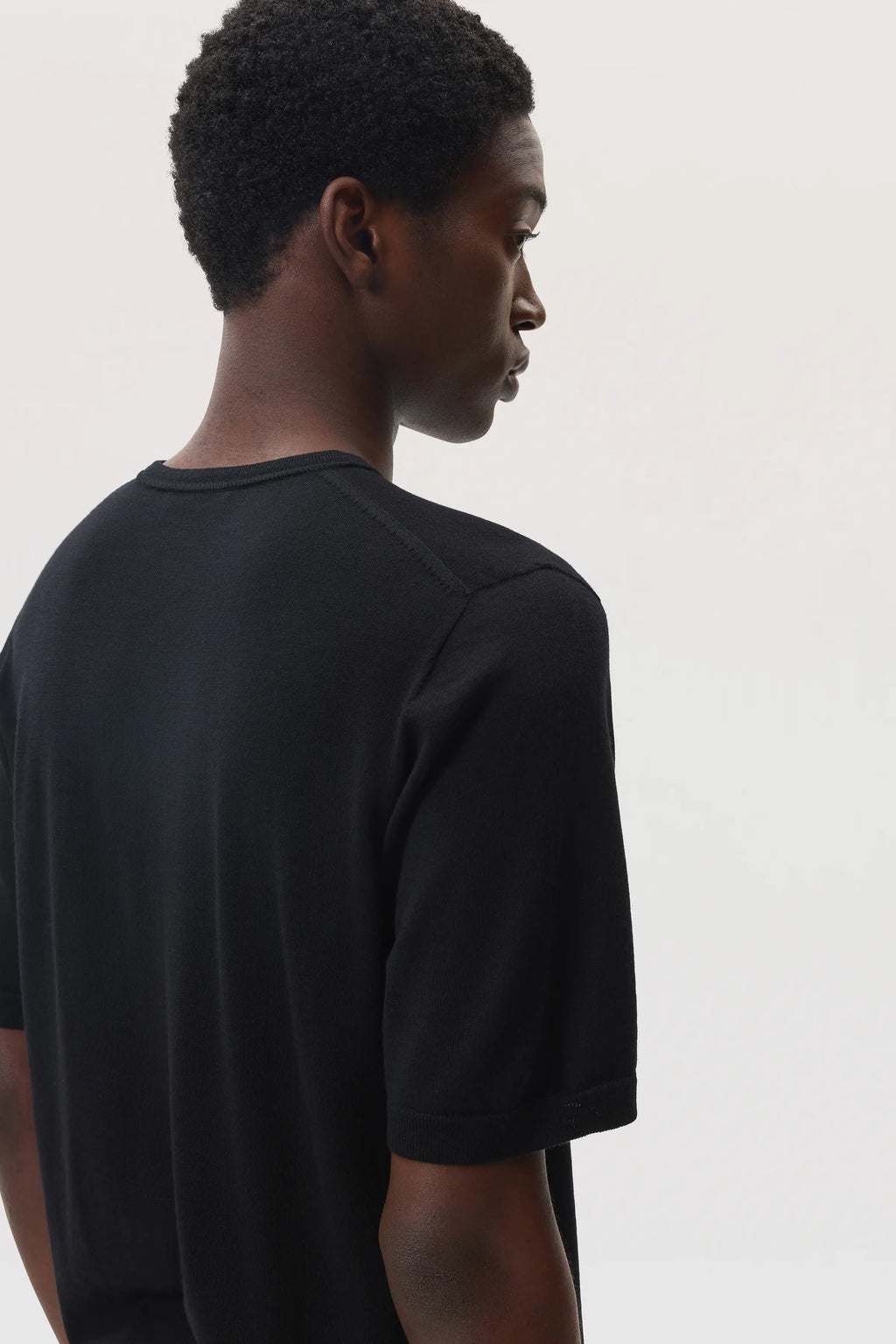 Superfine Merino Black T-Shirt