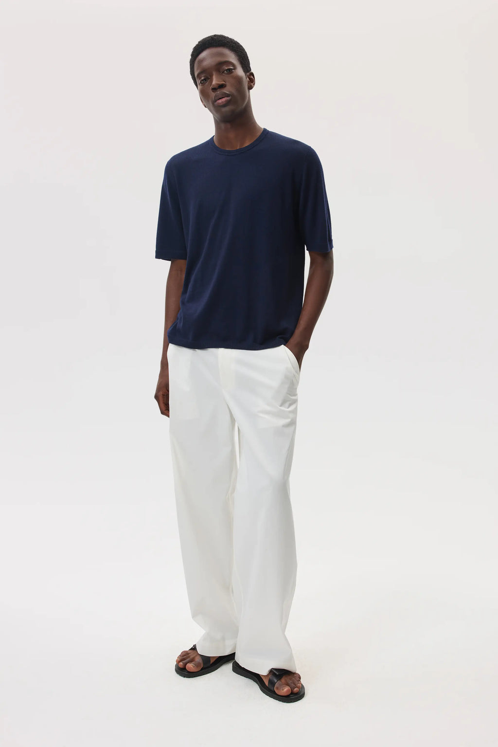 Superfine Merino Dark Navy T-Shirt