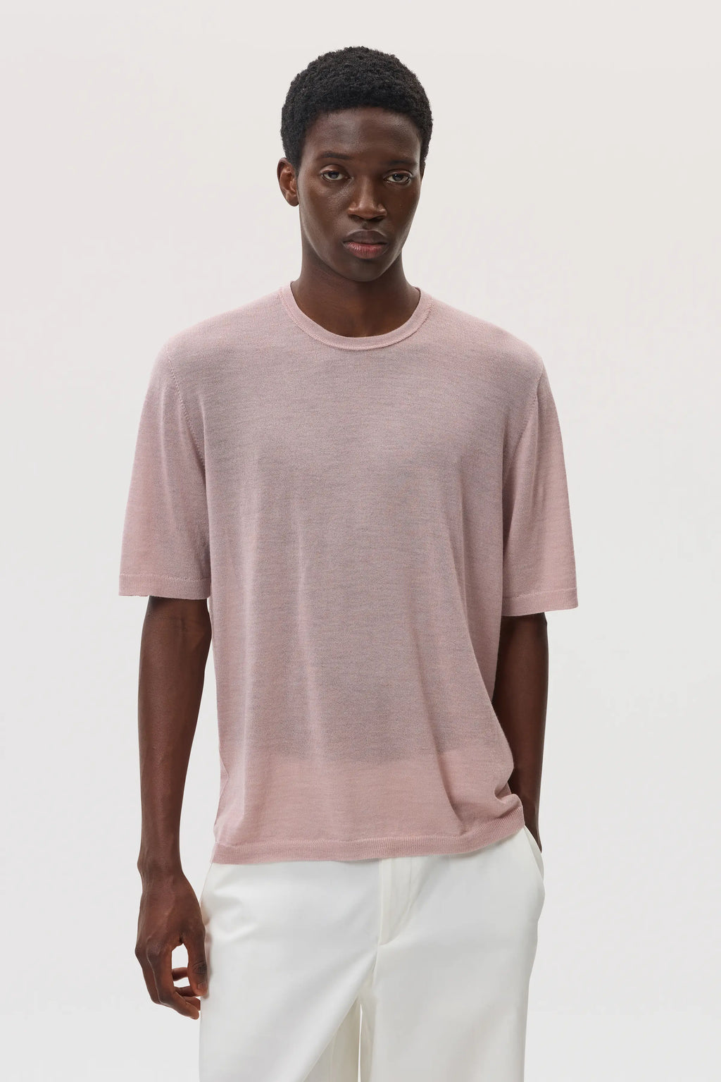 Superfine Merino Pink T-Shirt