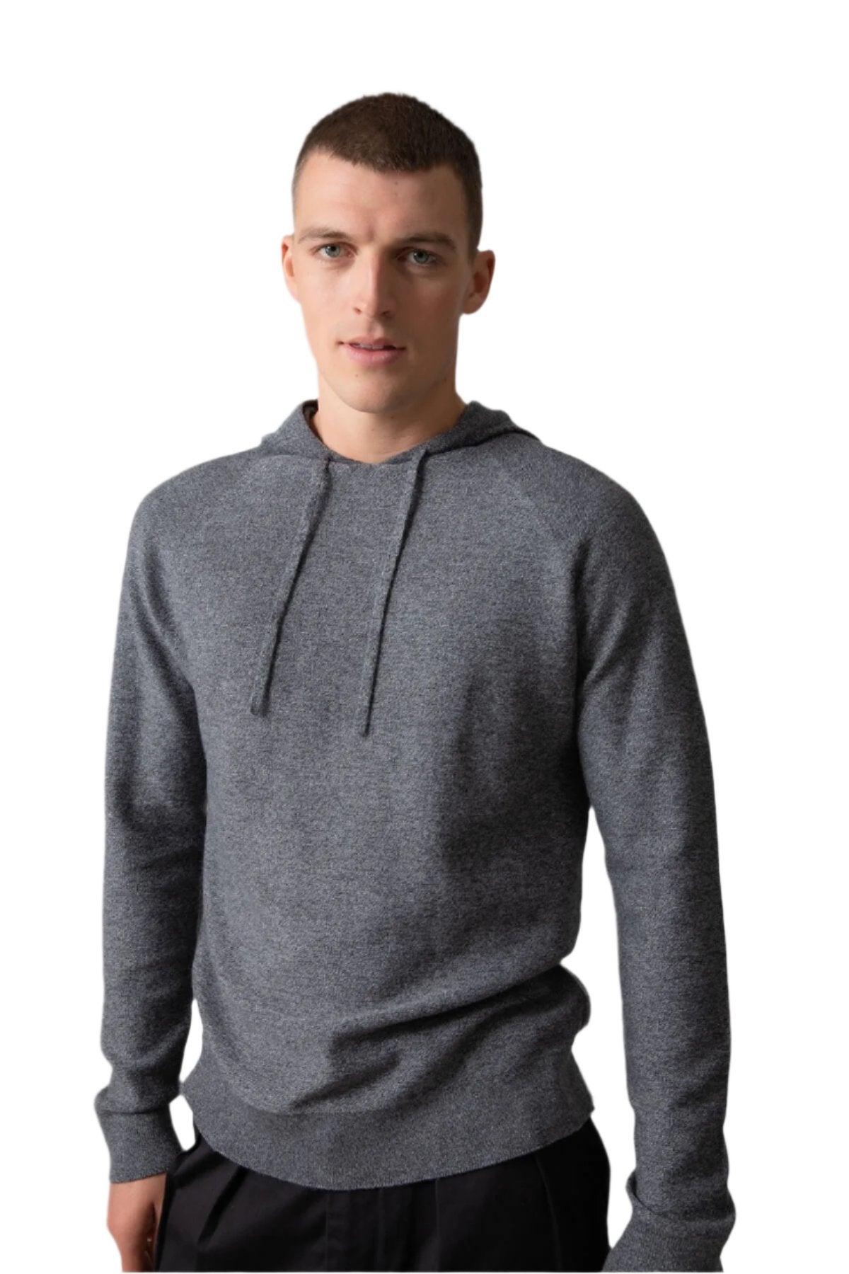 Seamless Mid Grey Merino Hoodie