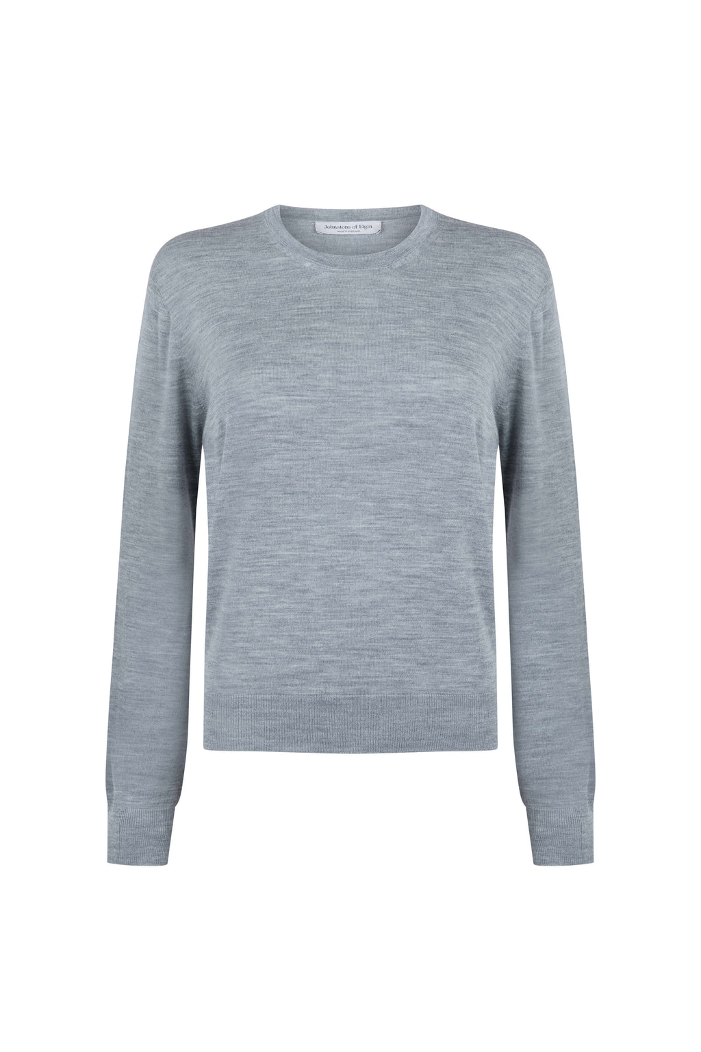 Superfine Merino Round Neck Light Grey Jumper