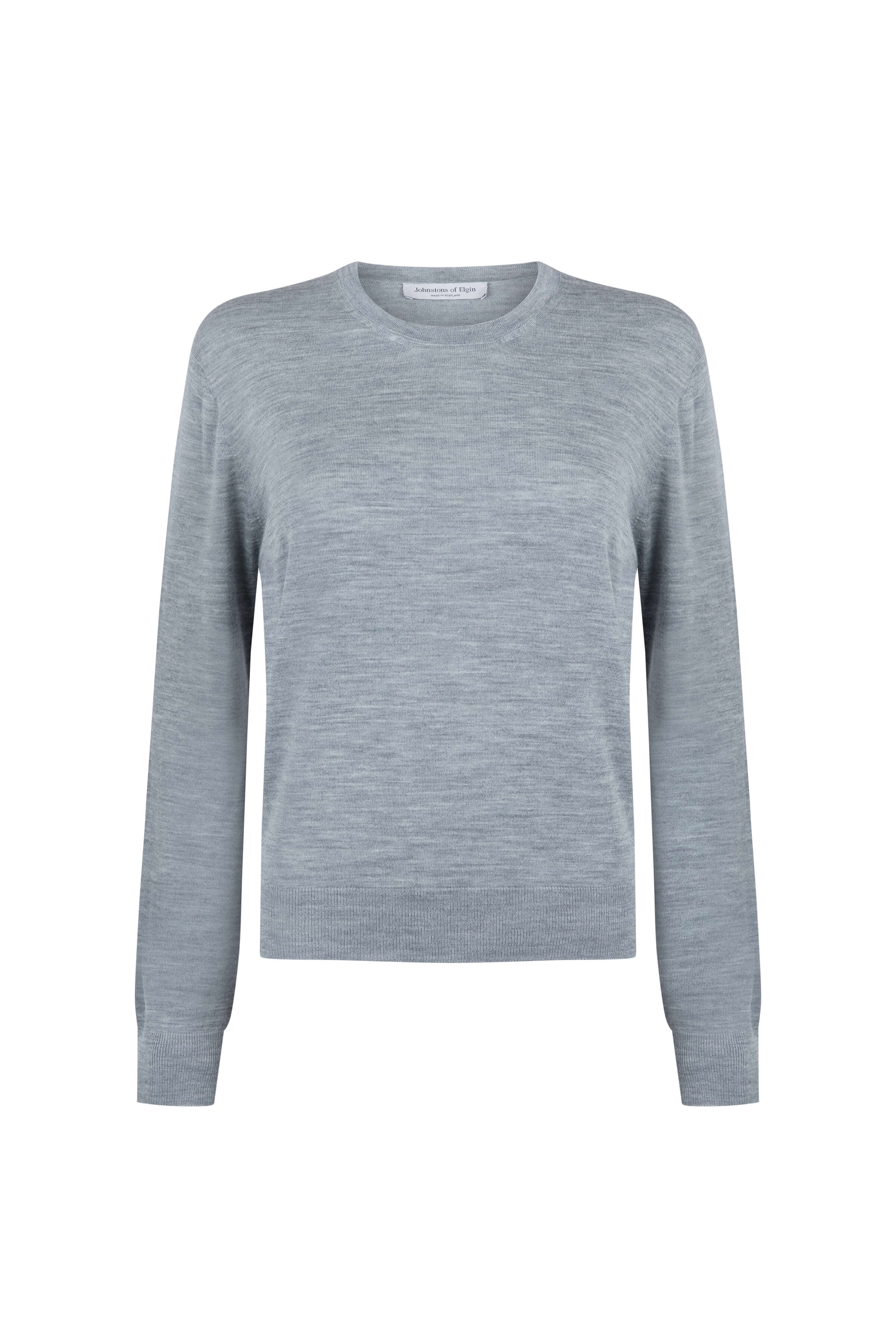 Superfine Merino Round Neck Light Grey Jumper