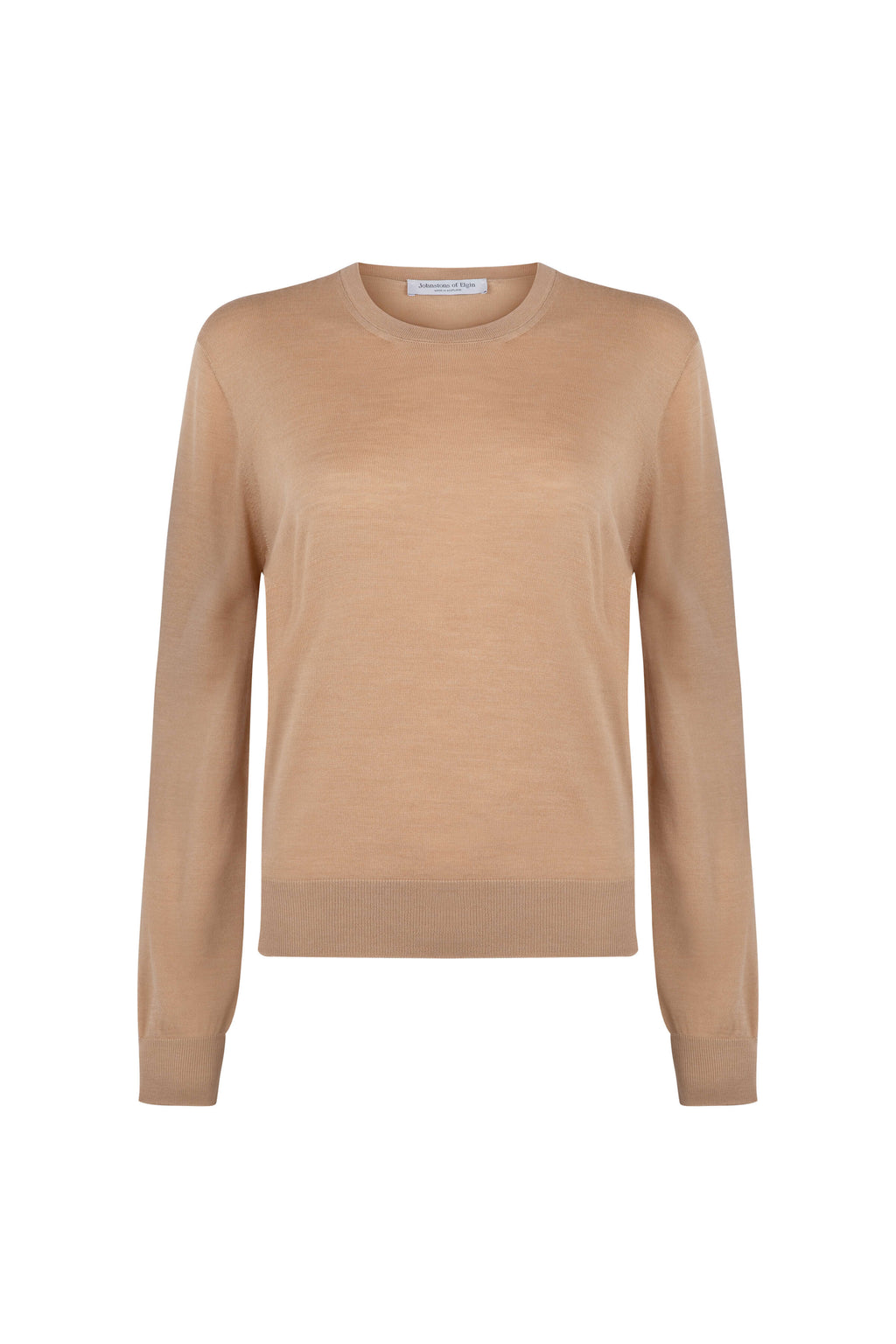 Superfine Merino Round Neck Camel Jumper