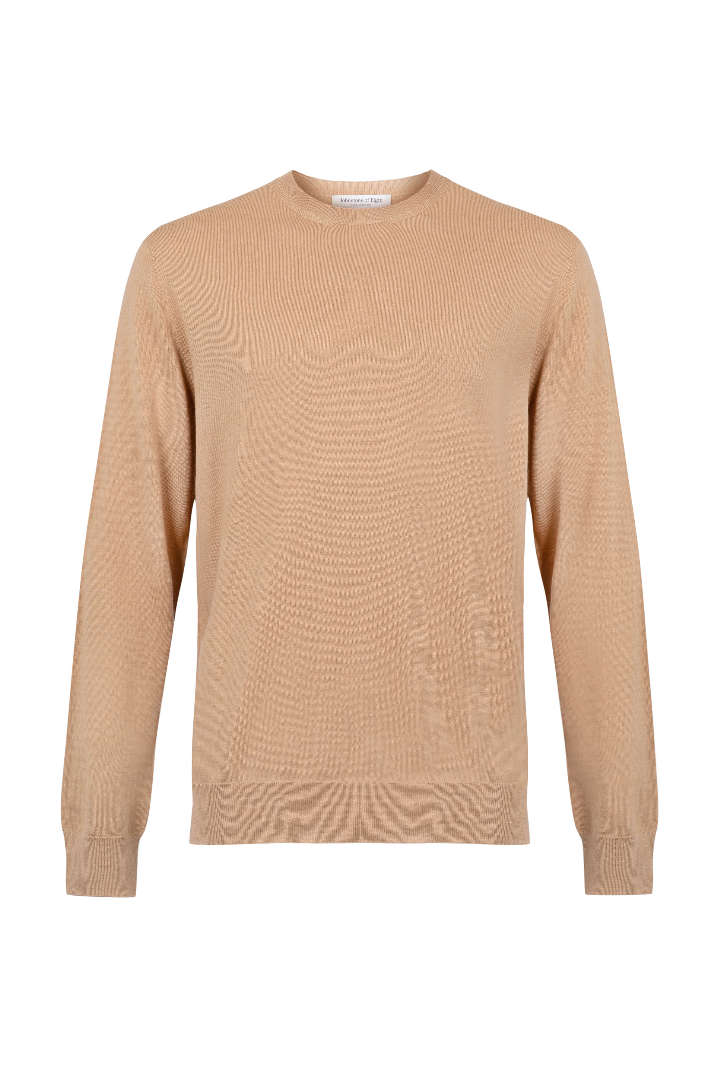 Merino Round Neck Camel Jumper