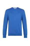Merino Round Neck Blue Jumper