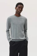 Merino Round Neck Light Grey Jumper