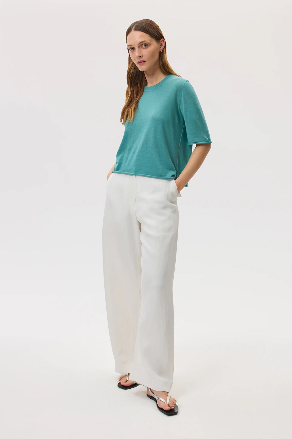 Superfine Merino Wool Green T-Shirt