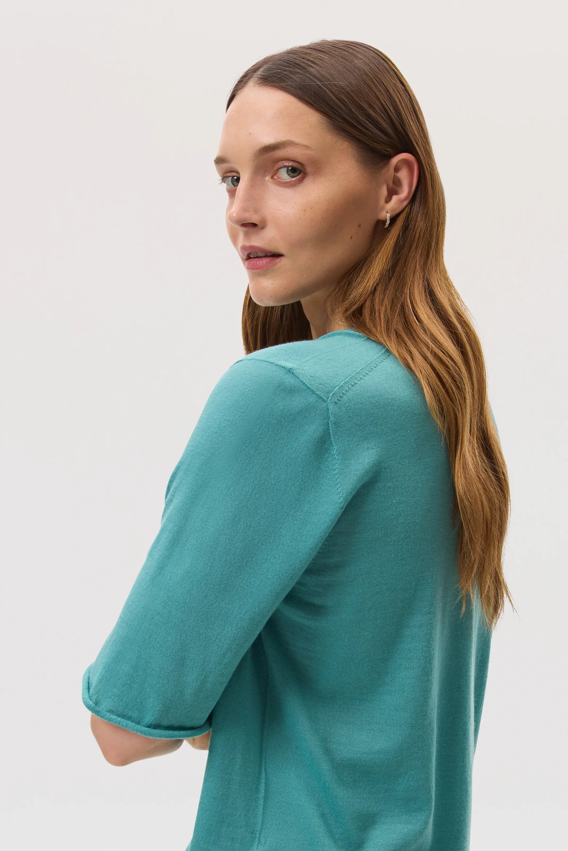 Superfine Merino Wool Green T-Shirt