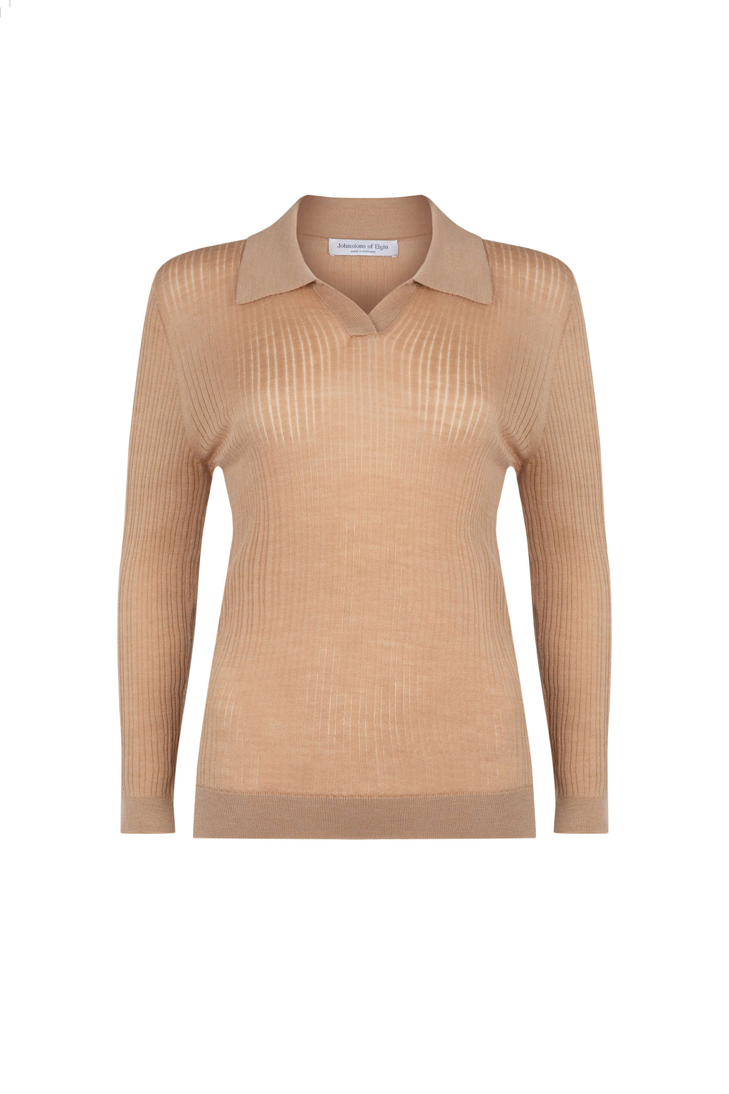 Superfine Merino Ladder Rib Polo Shirt