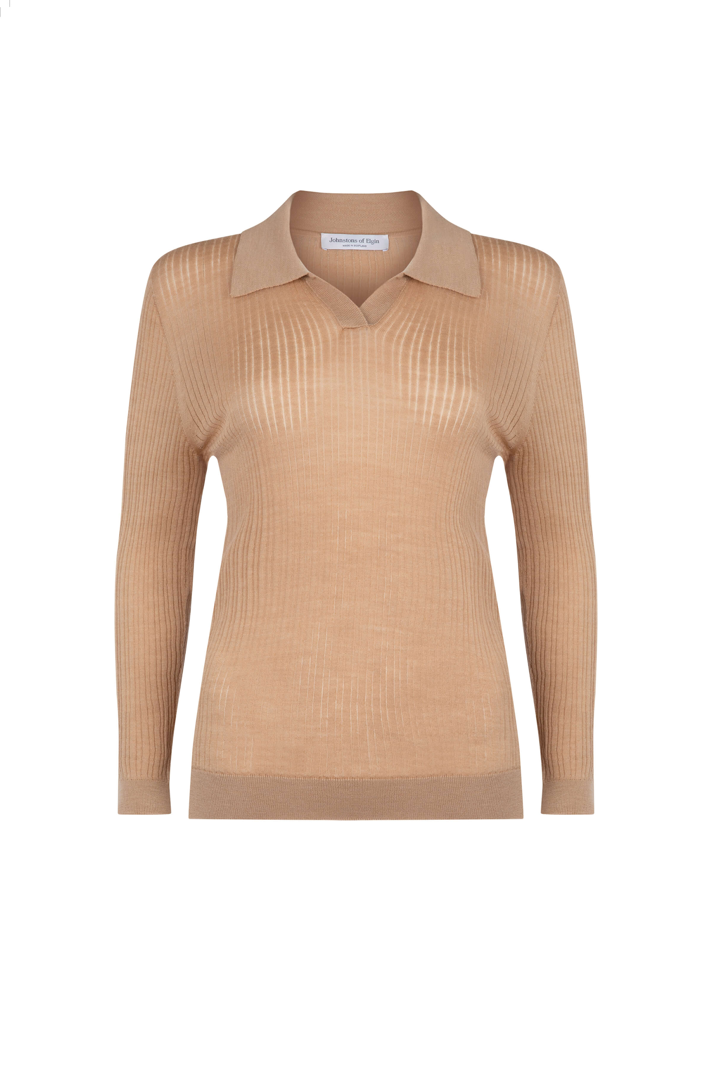 Superfine Merino Ladder Rib Polo Shirt