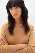 Superfine Merino Ladder Rib Polo Shirt