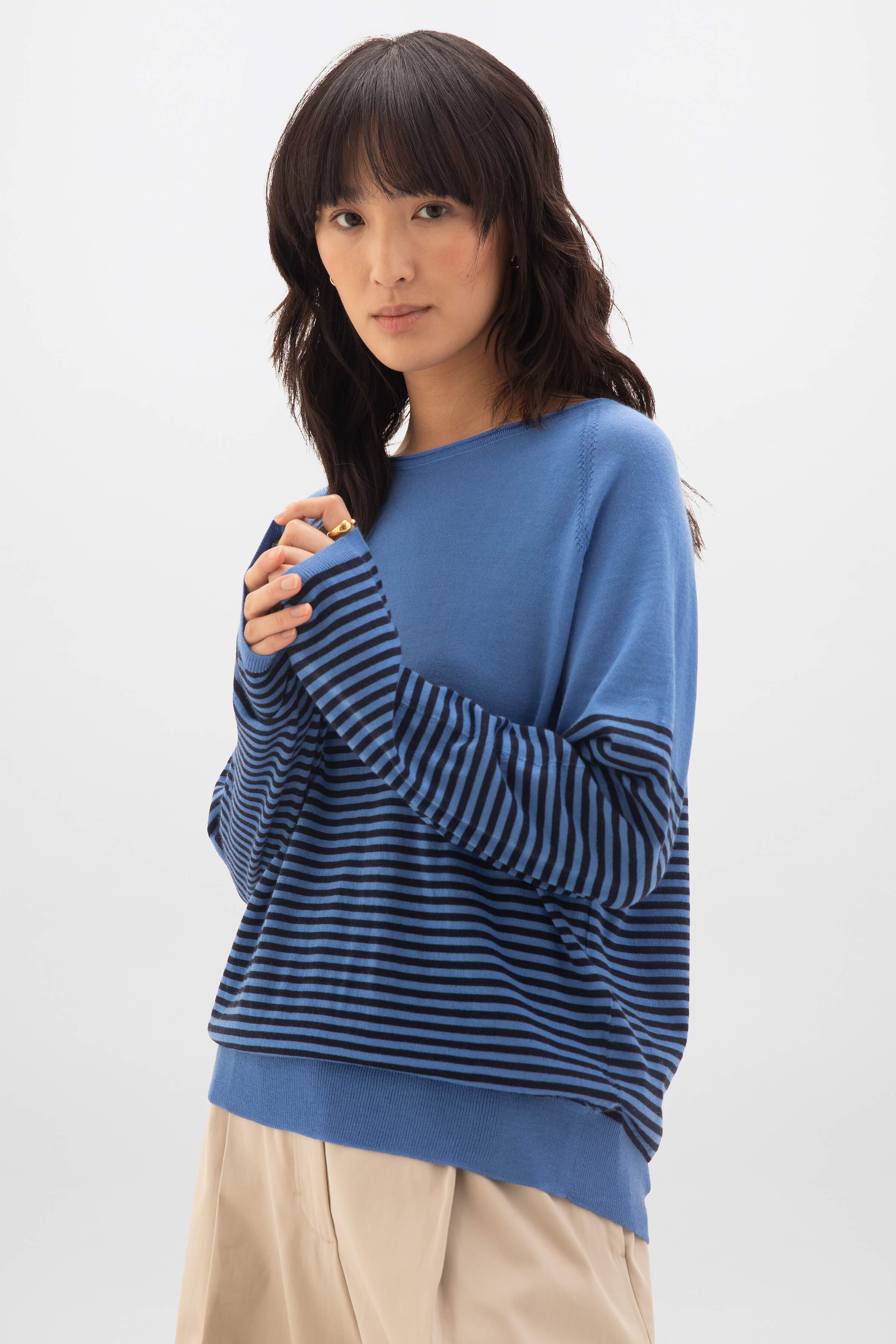 Superfine Merino Bateau Stripe Sweater