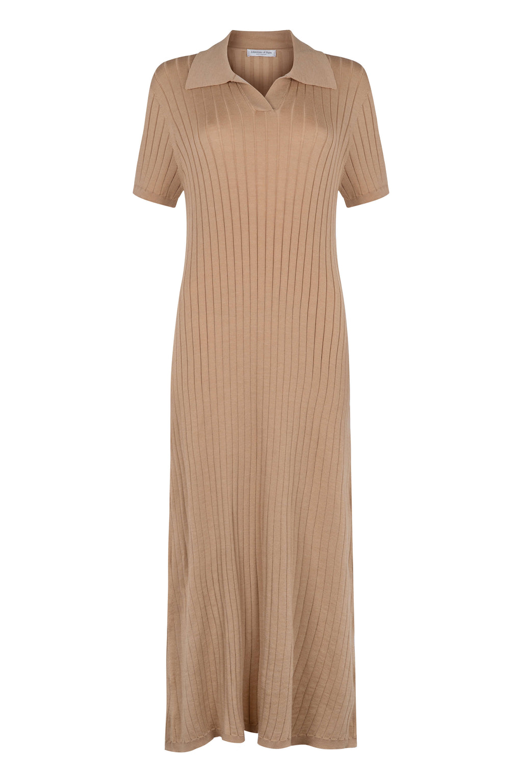 Superfine Merino Ribbed Poloshirt Dress