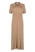 Superfine Merino Ribbed Poloshirt Dress