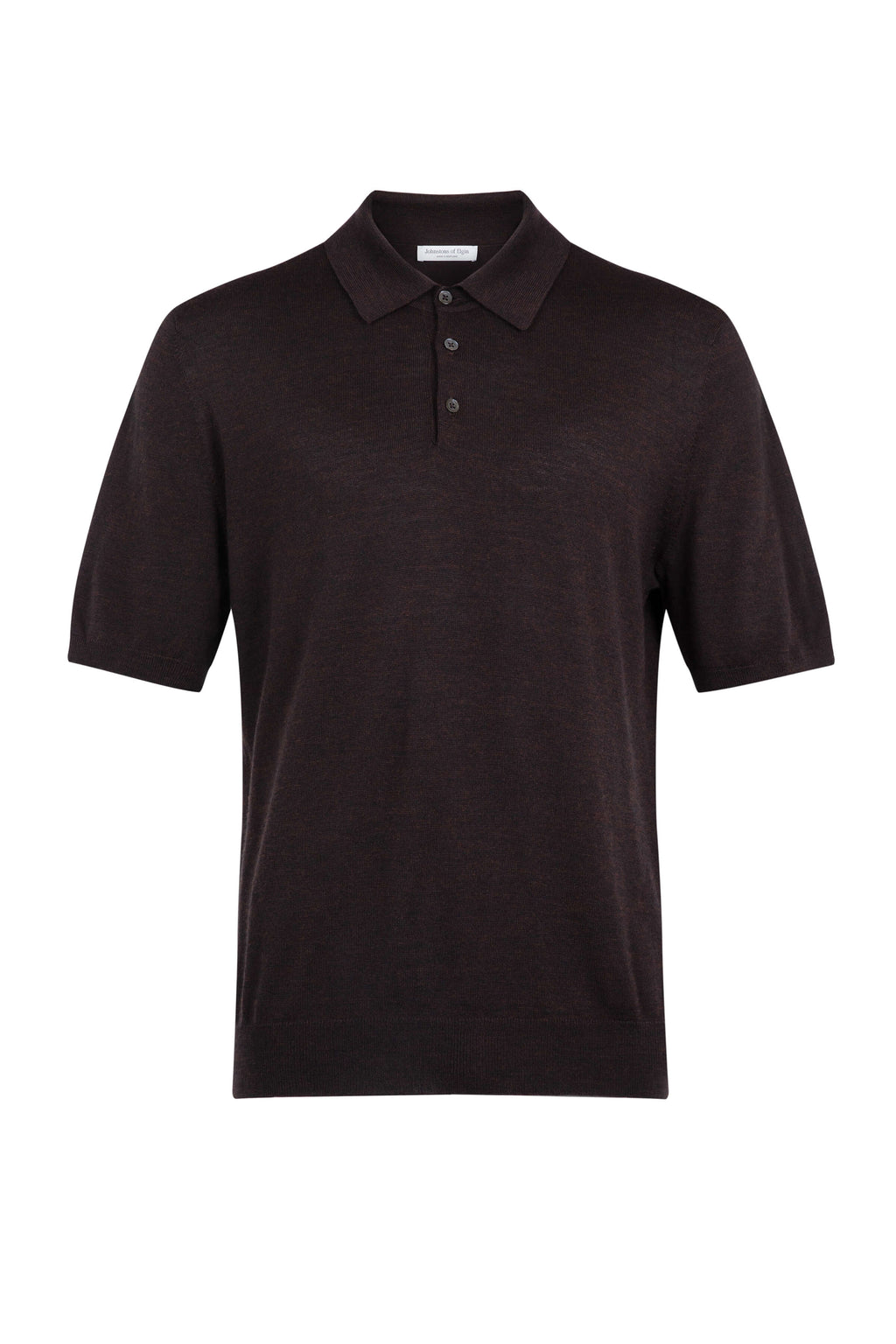 Superfine Merino Dark Brown Polo Shirt