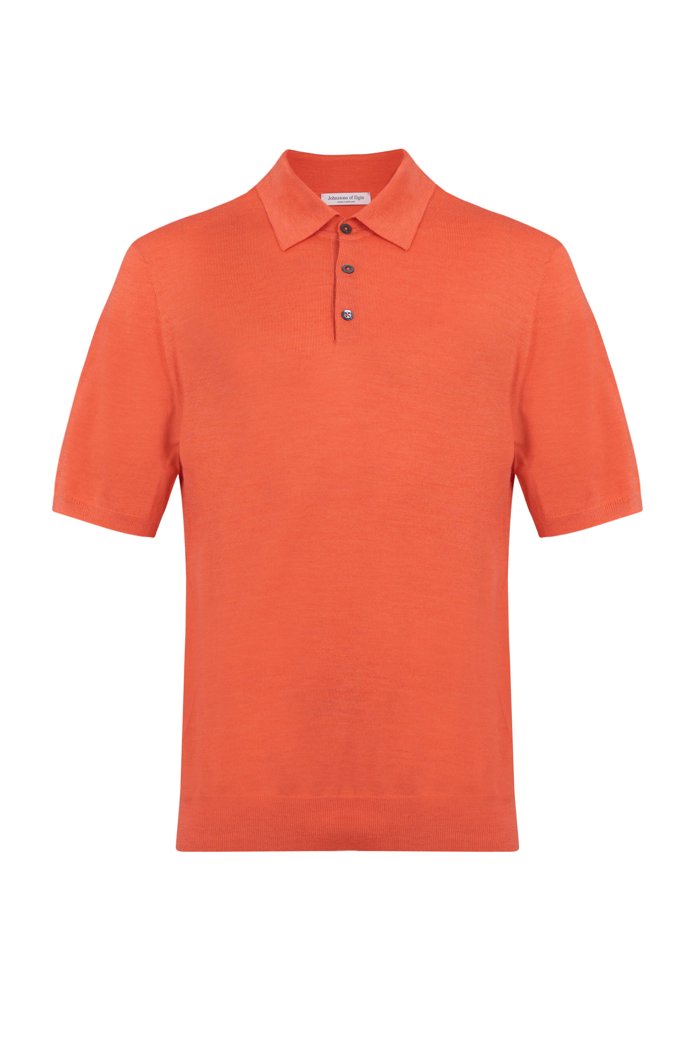 Superfine Merino Orange Poloshirt