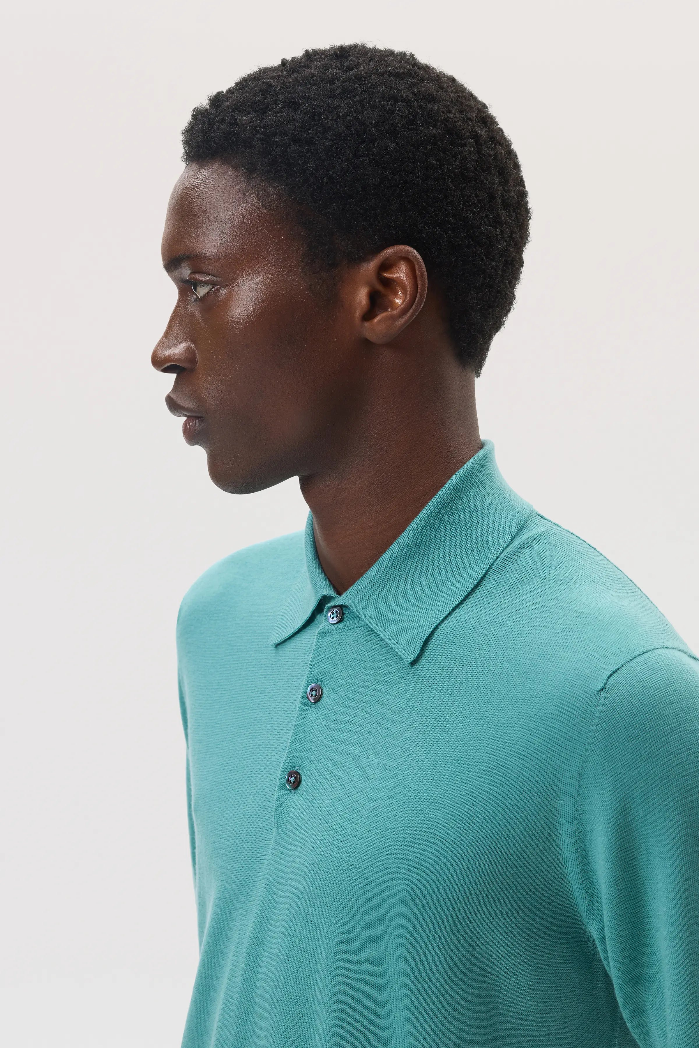 Superfine Merino Green Polo Shirt