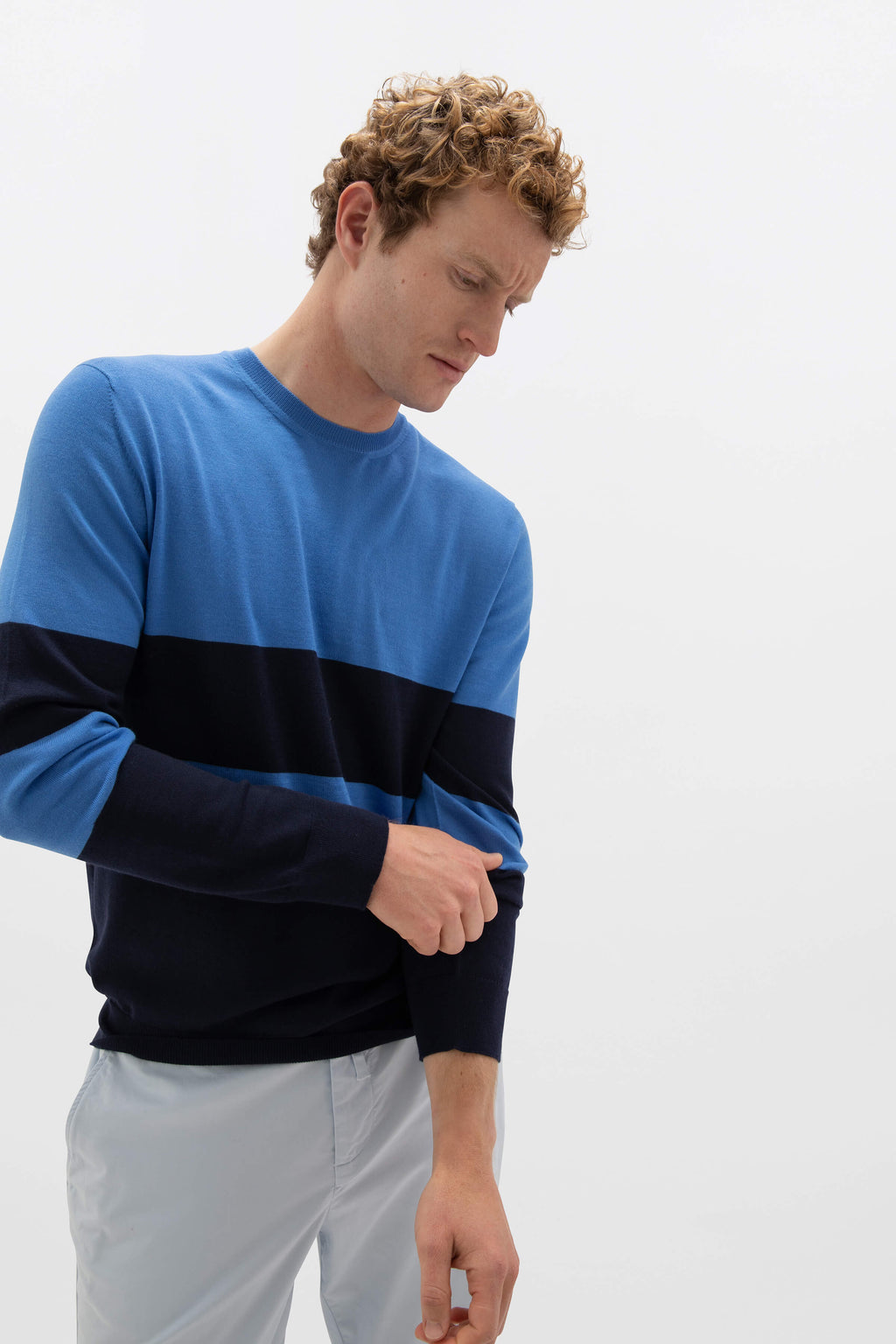 Colour Block Merino Jumper