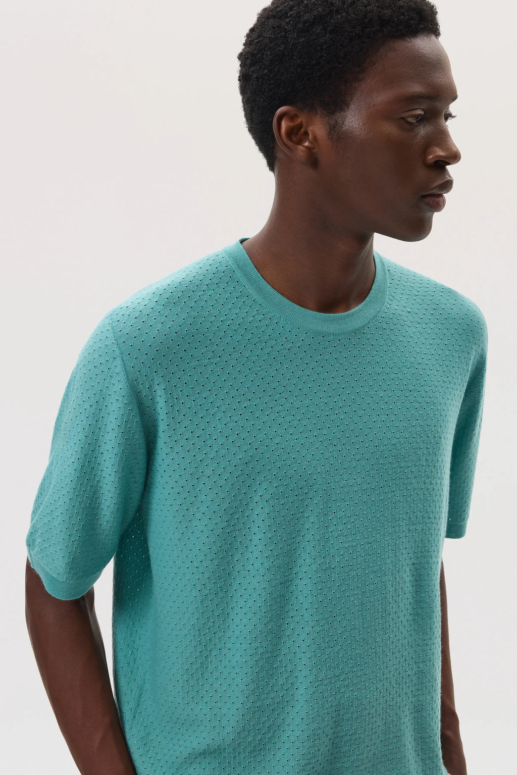 Superfine Merino Mesh Green T-Shirt