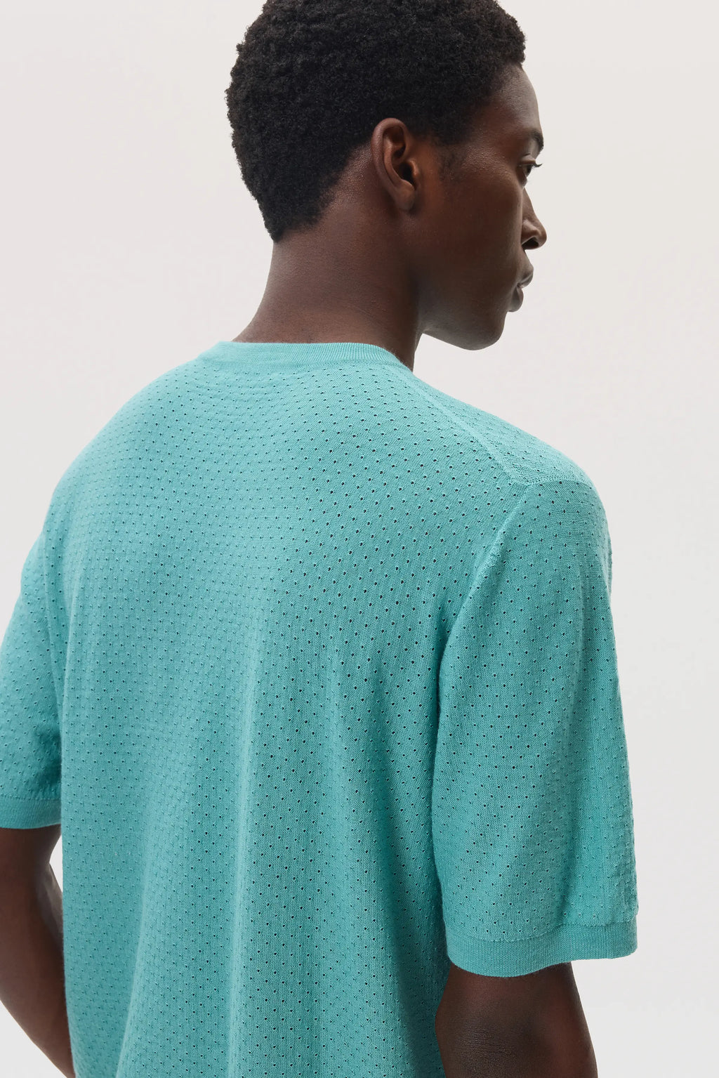 Superfine Merino Mesh Green T-Shirt