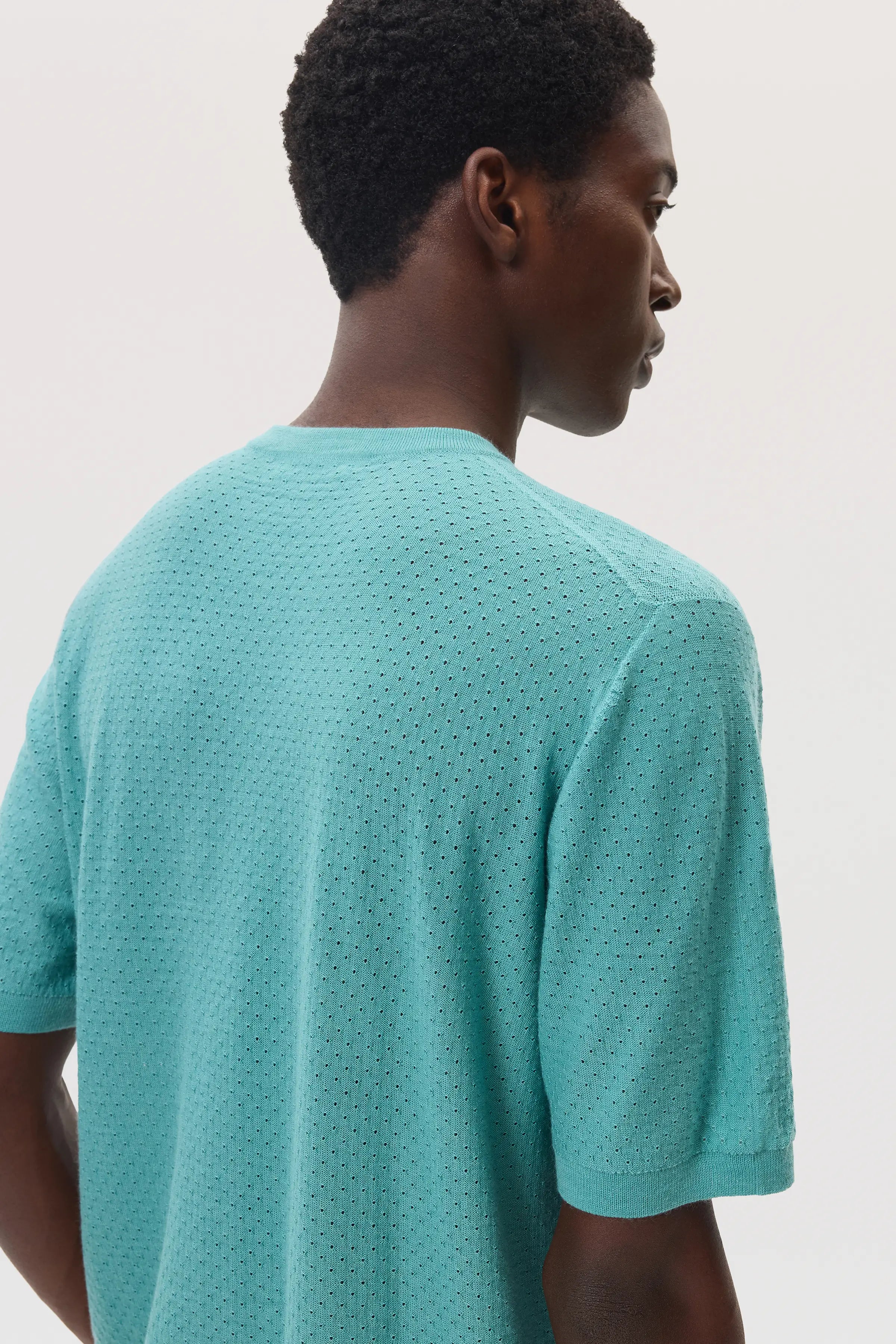Superfine Merino Mesh Green T-Shirt