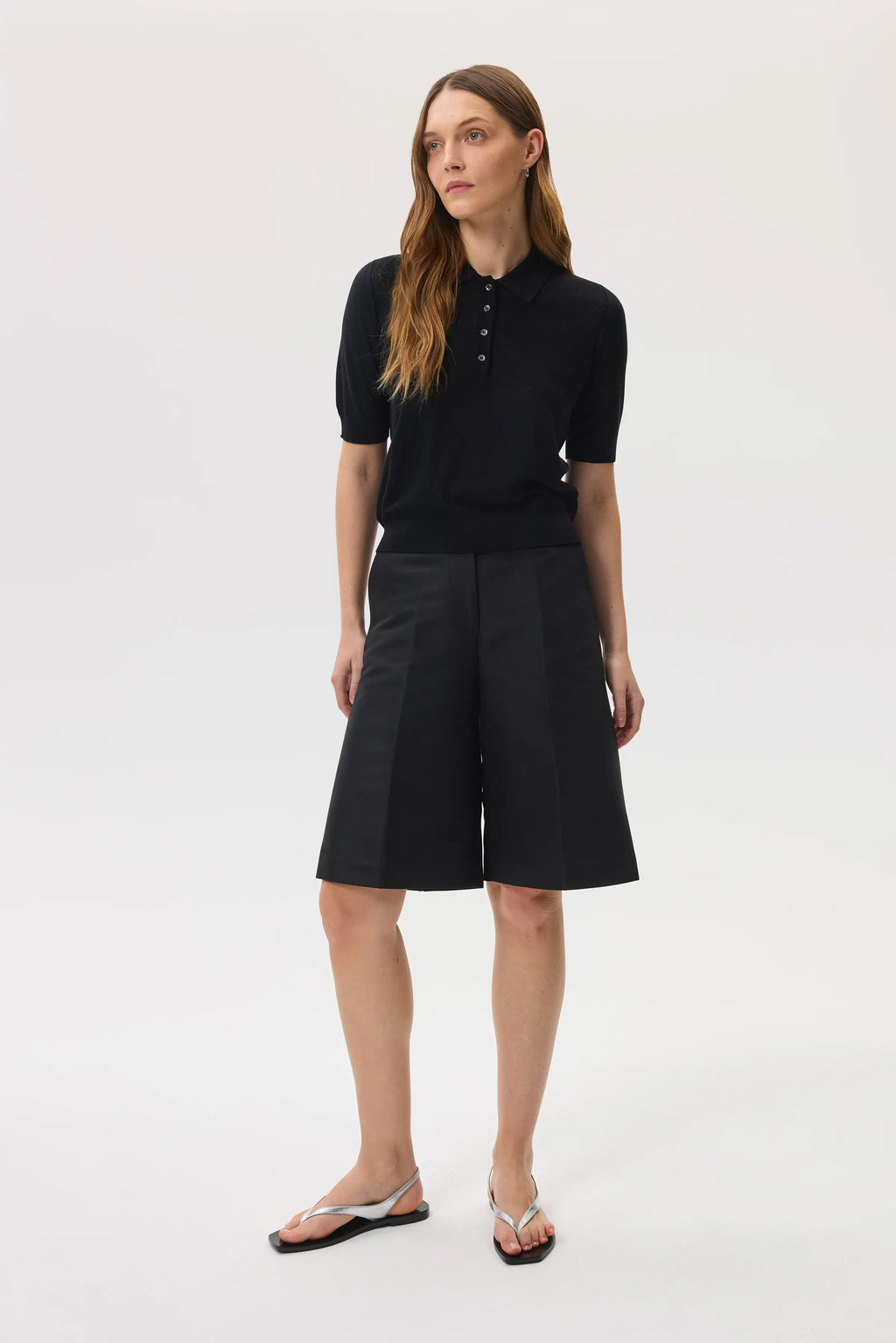 Superfine Merino Pointelle Argyle Polo Shirt