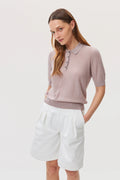 Superfine Merino Pointelle Argyle Polo Shirt
