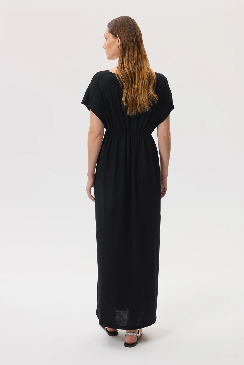 Superfine Merino Black Maxi Dress
