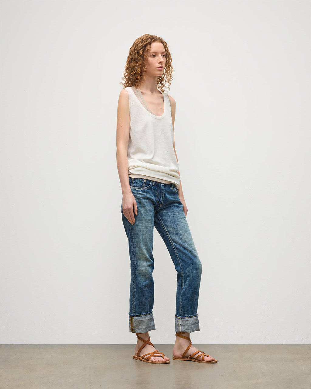 Greer White Merino Vest