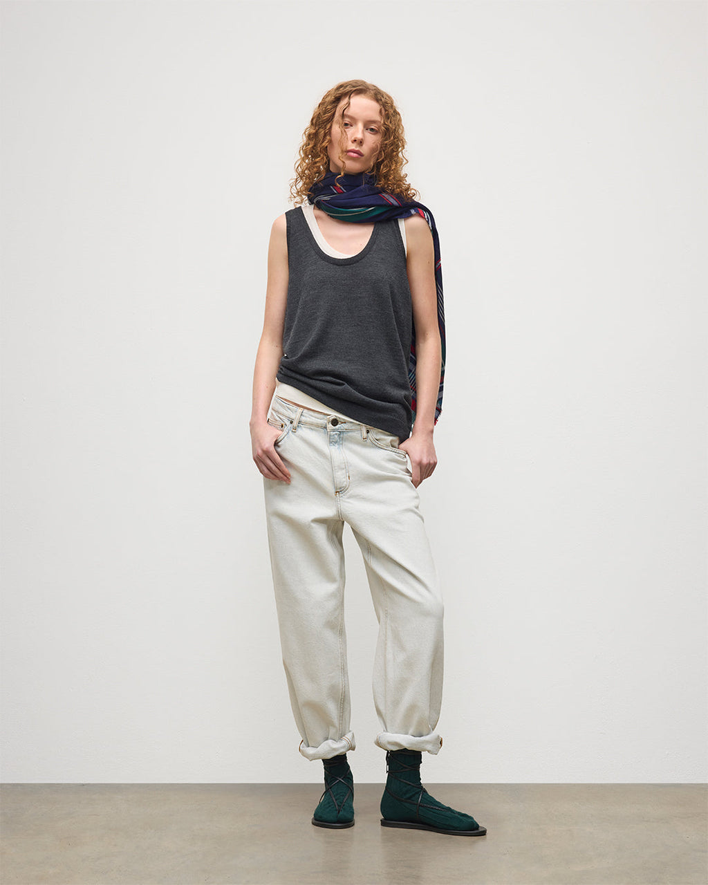 Greer Dark Grey Merino Vest