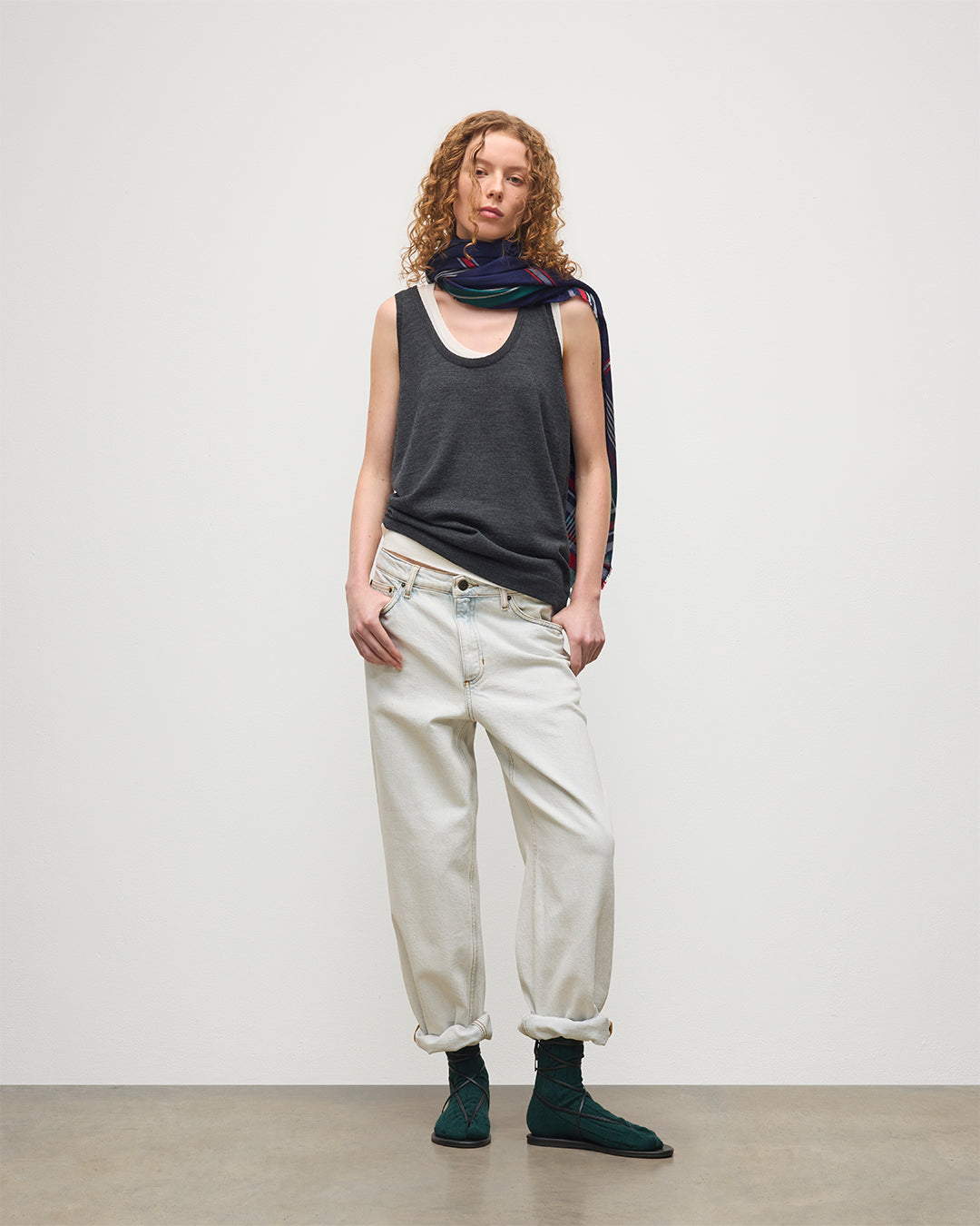 Greer Dark Grey Merino Vest