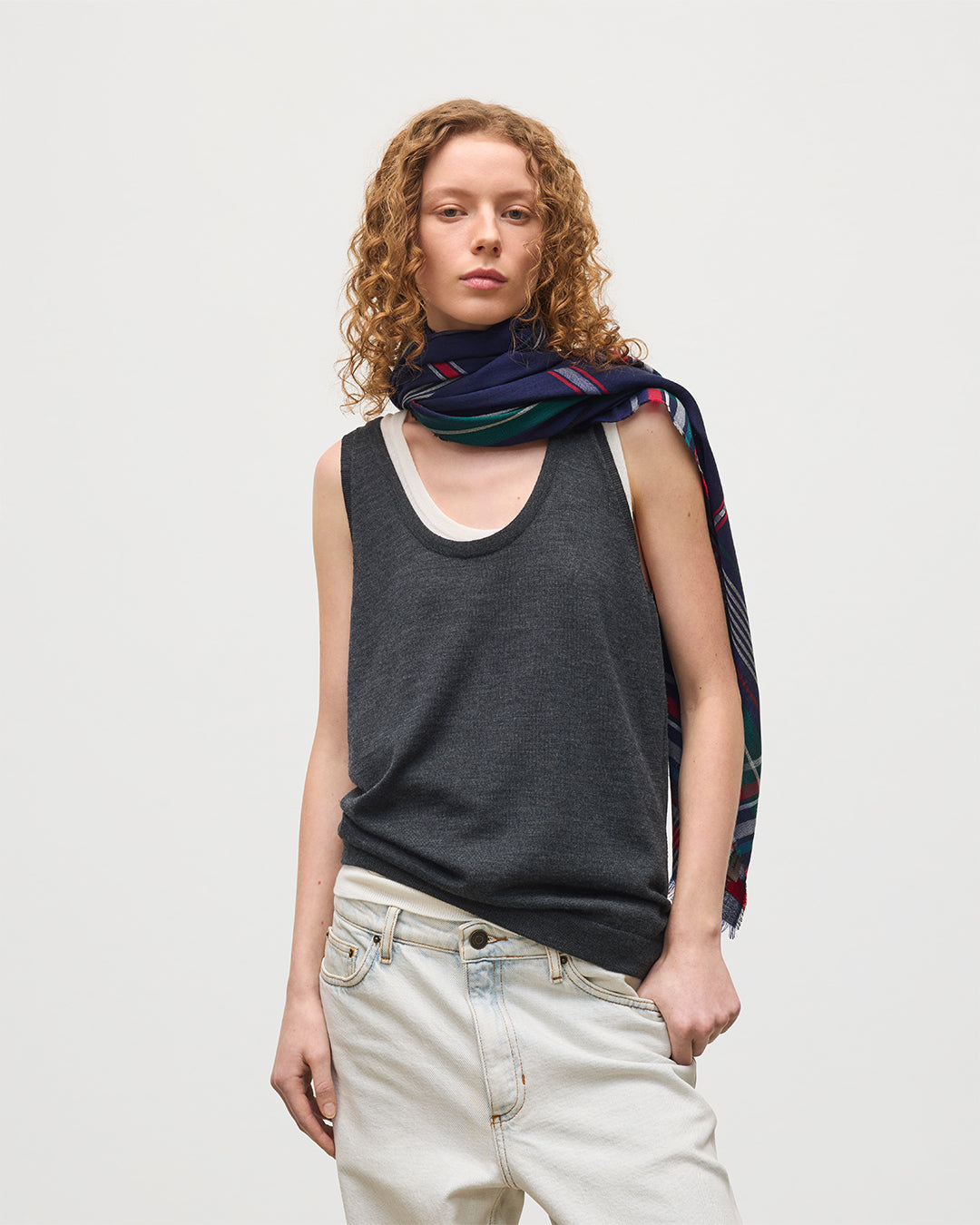 Greer Dark Grey Merino Vest