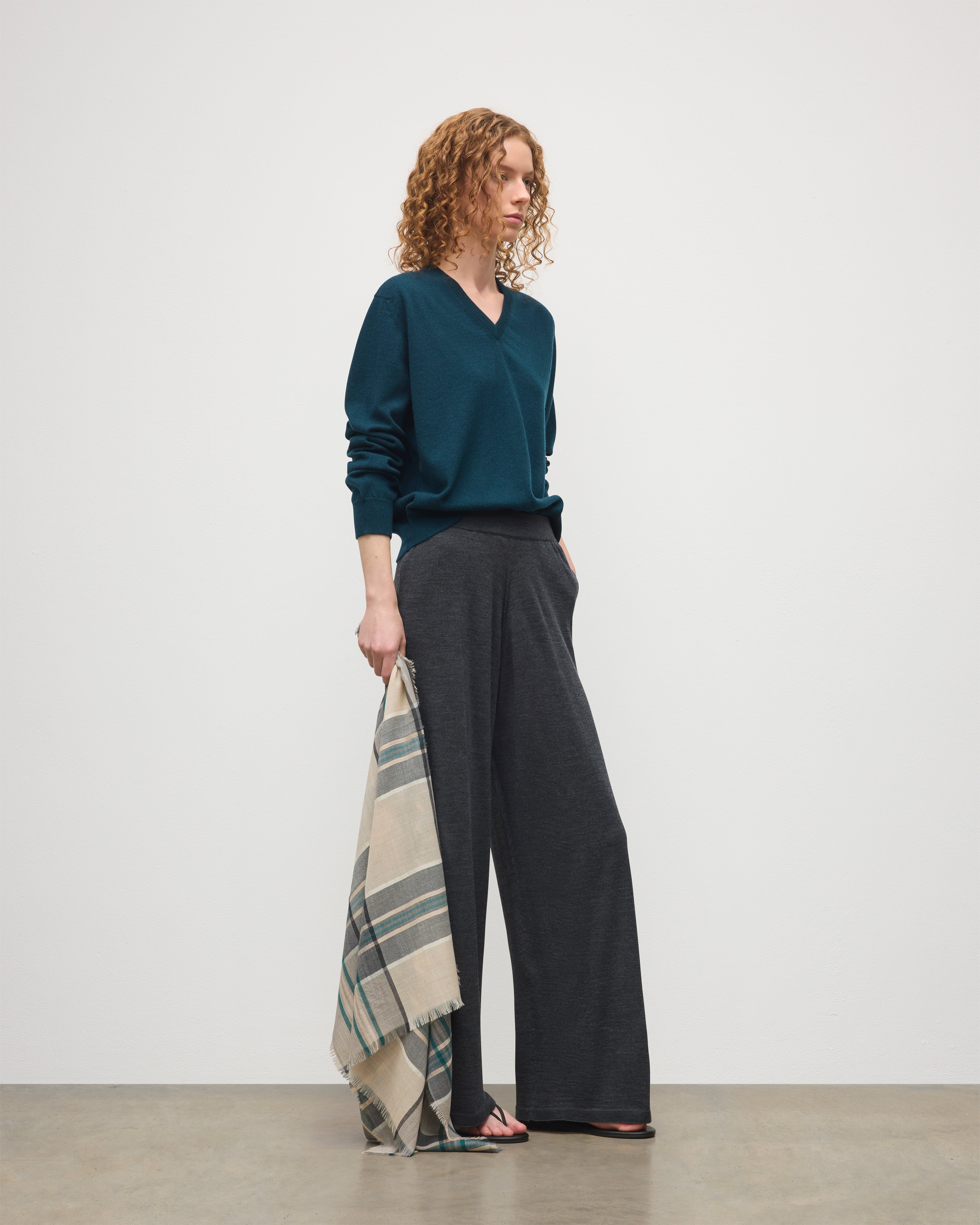 Ina Dark Grey Merino Trousers