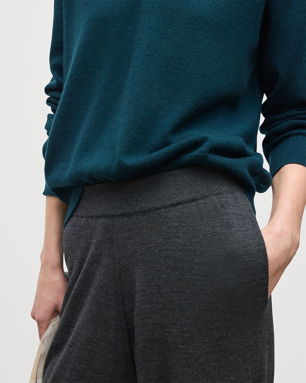 Ina Dark Grey Merino Trousers