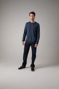 Relax Fit Merino Long Sleeve Blue T-shirt