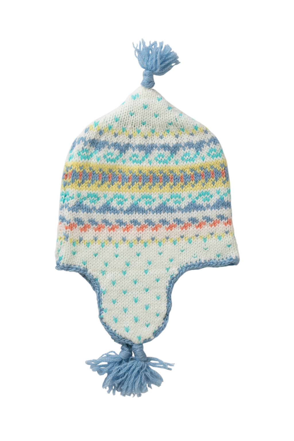 Blue Cashmere Fairisle Baby Hat