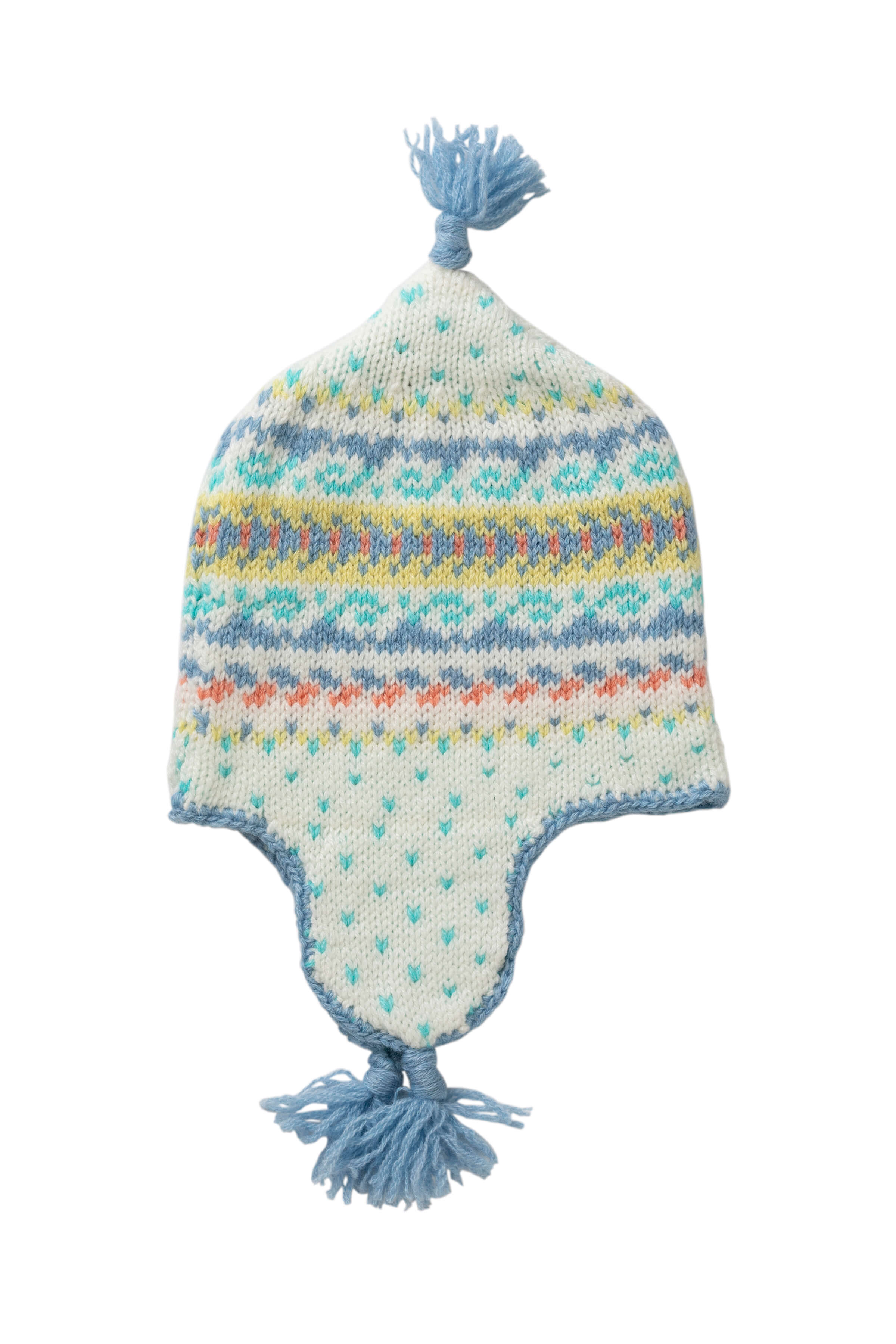 Blue Cashmere Fairisle Baby Hat