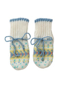 Blue Cashmere Fairisle Baby Mittens