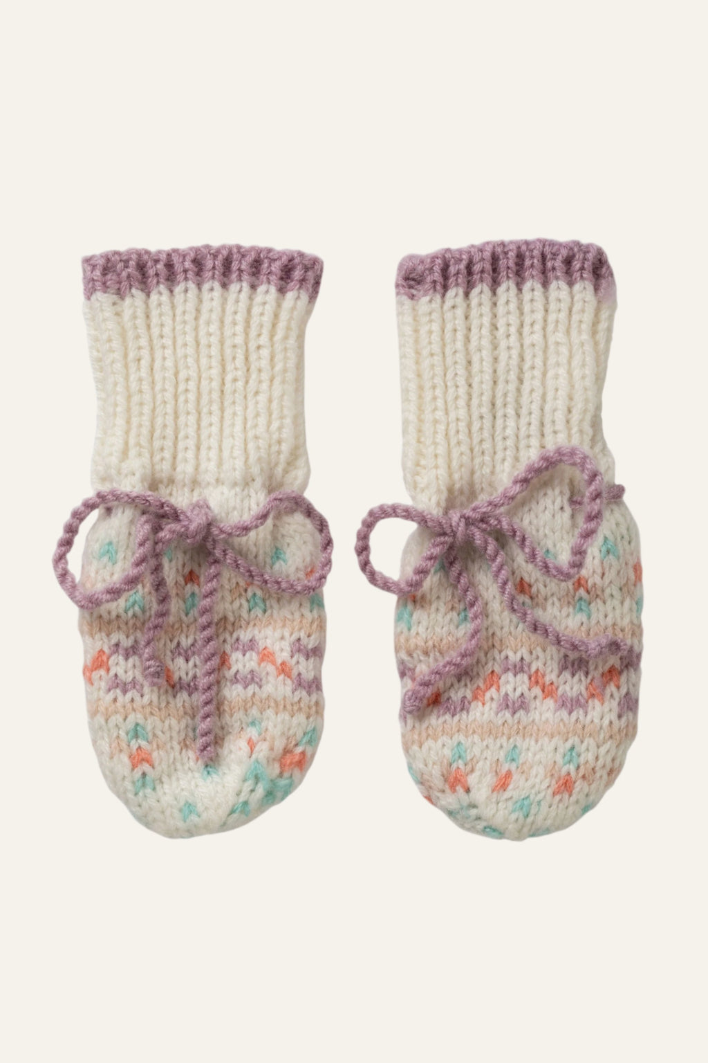 Pink Cashmere Fairisle Baby Mittens