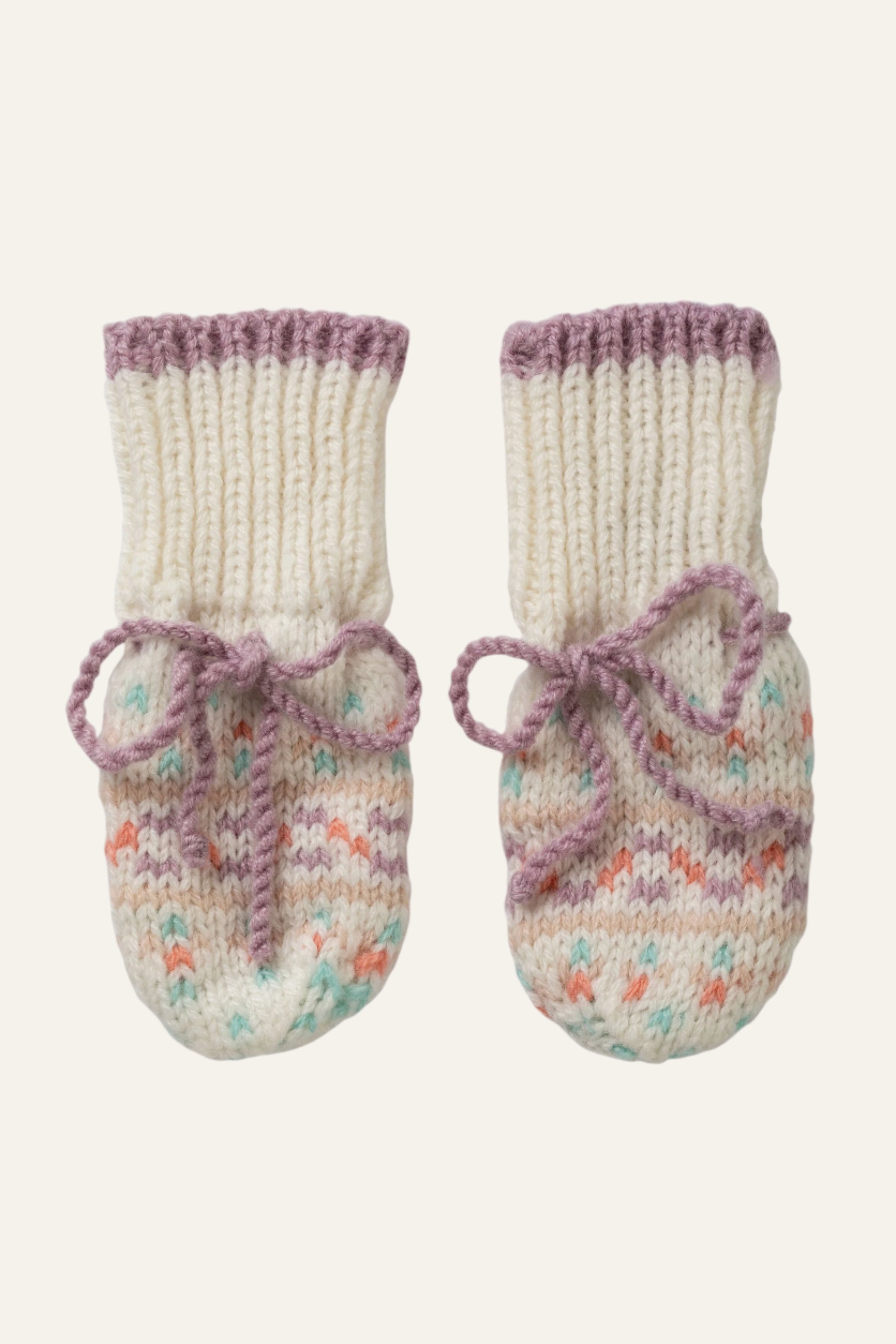 Pink Cashmere Fairisle Baby Mittens