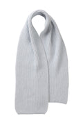 Children's Cashmere Light Blue Ribbed Scarf