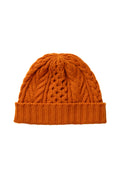 Children's Orange Aran Cashmere Beanie