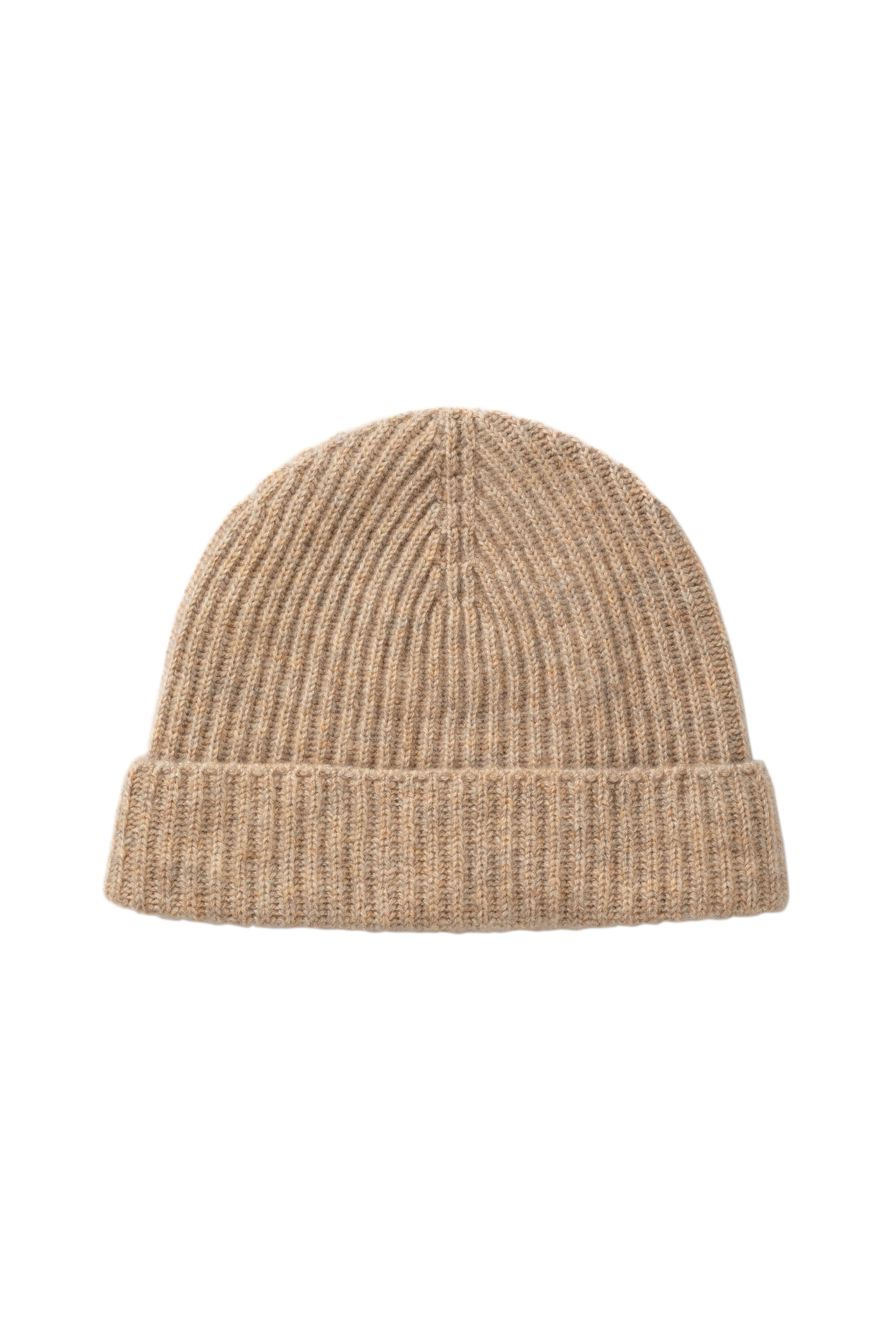 Children's Natural Ribbed Cashmere Beanie