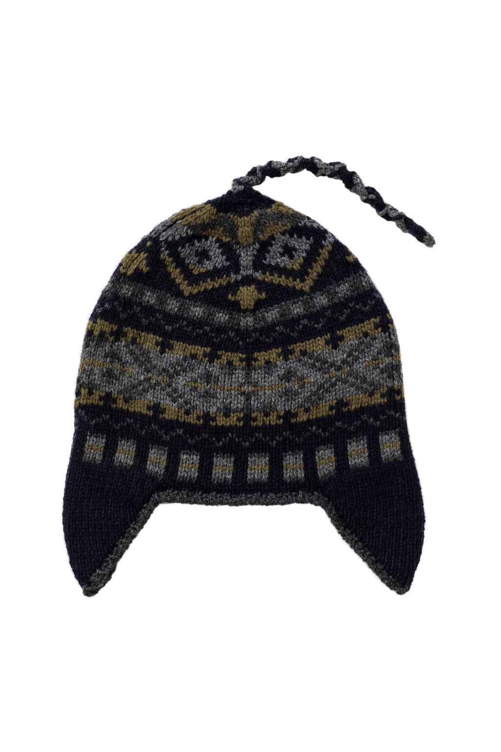 Children's Cashmere Dark Navy Fairisle Beanie