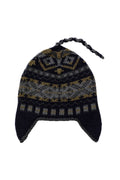 Children's Cashmere Dark Navy Fairisle Beanie