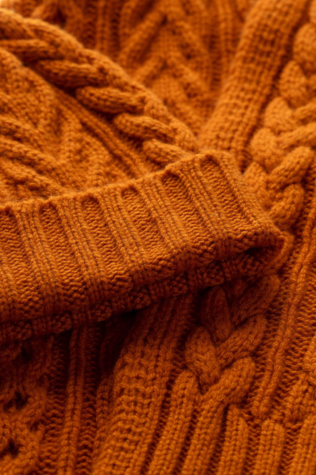 Children's Orange Aran Cashmere Beanie